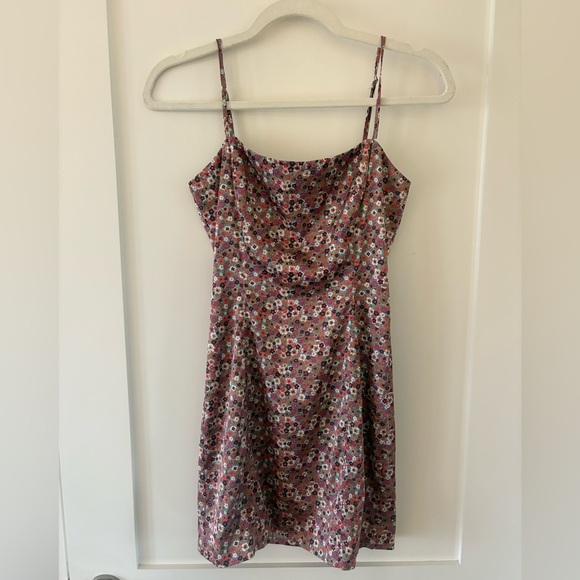 Sunday Best Dresses & Skirts - Sunday best | Aritzia Shimmer floral satin mini dress slip style feminine size 2